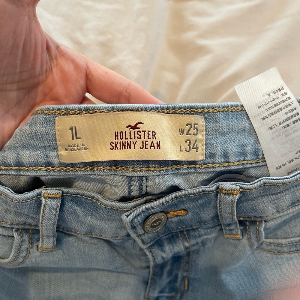 Hollister Women's Sky Blue Skinny Leg Jeans Size 1L - Picture 5 of 6